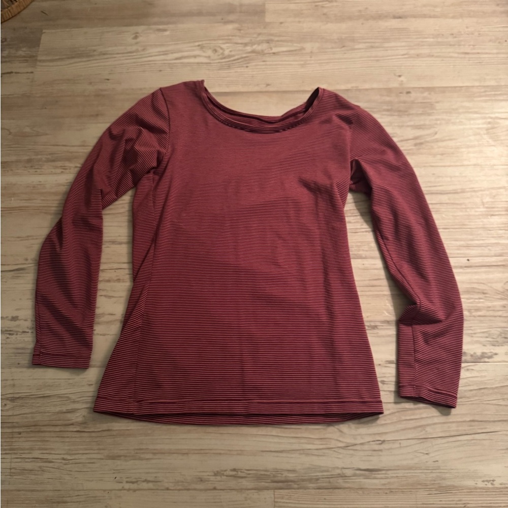 Women's Striped pink/white Long Sleeve Top